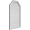 Ekena Millwork Octagonal Top Surface Mount PVC Gable Vent w/ 2"W x 1-1/2"P Brickmould Frame, 24"W x 40"H GVPOT24X4002SF - alternate 4